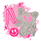 Alabama Preppy Mascot Head Scribble Design - PNG - AL - Elephant - Smiley Face - Bolt - Heart - Pink - Football - Transparent - Digital